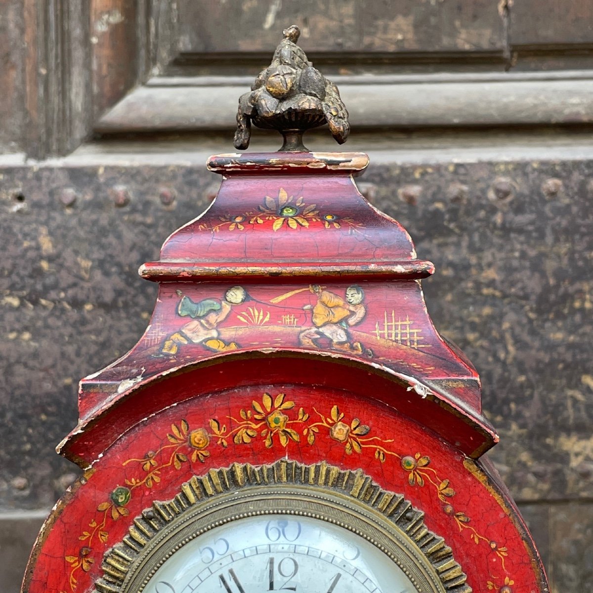 Cartel à Poser En Bois Laqué Pendule Horloge-photo-3