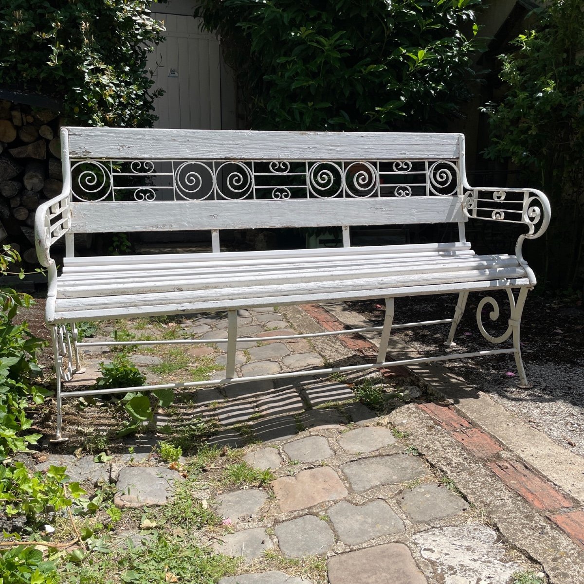 Salon De Jardin Bois Et Fonte-photo-2