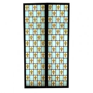 Fleur De Lys Stained Glass Window