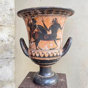 Large Greek Crater Vase