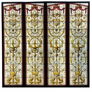 19th Century Renaissance Stained Glass Window (170 X 184 Cm)