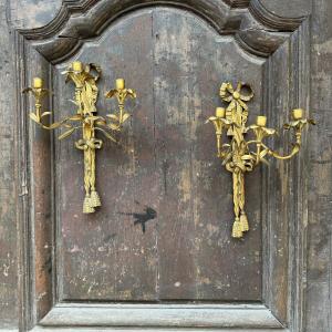 Pair Of Louis XVI Swedish Wall Lights