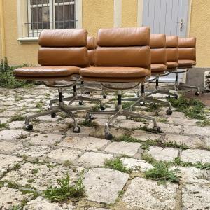 8 Charles And Ray Eames Armchairs, Hermann Miller Edition