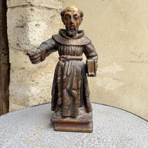 Carved Wooden Monk 18th Century