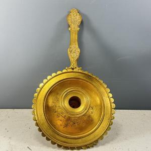 Mercury-gilded Bronze Bishop's Candlestick