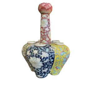 Chinese Tulip-shaped Vase With “famille Rose” Decoration
