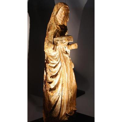 Grande Sainte Anne In Sculpted Wood 16th Century