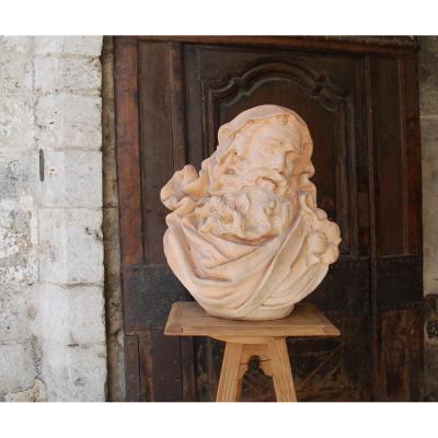 Terracotta Bust Of Man