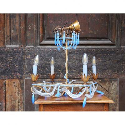 Chandelier Opaline Style Charles X