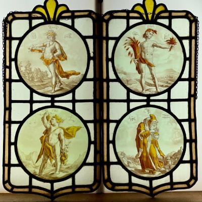 Stained Glass Stained Glass The 4 Seasons And Signs Of The Zodiac