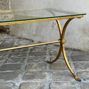 Wrought Iron And Glass Coffee Table