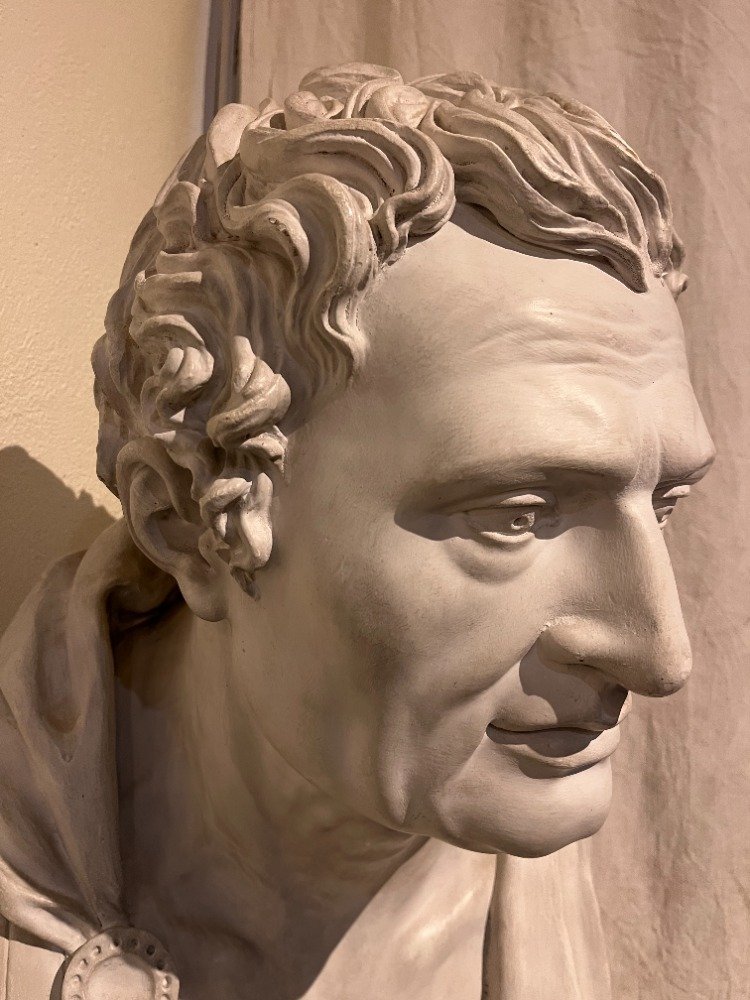 Pair Of Patinated Plaster Busts-photo-2