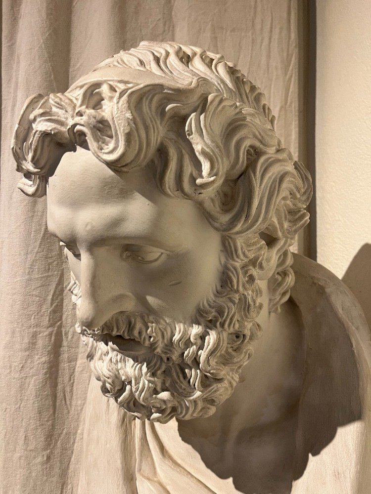 Pair Of Patinated Plaster Busts-photo-3