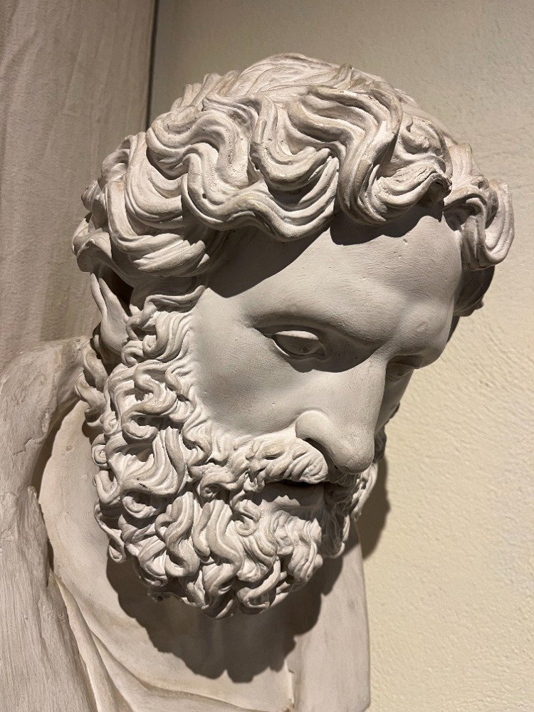 Pair Of Patinated Plaster Busts-photo-4