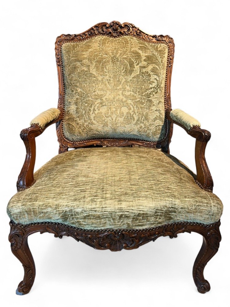 Pair Of Louis XV Style Armchairs-photo-1