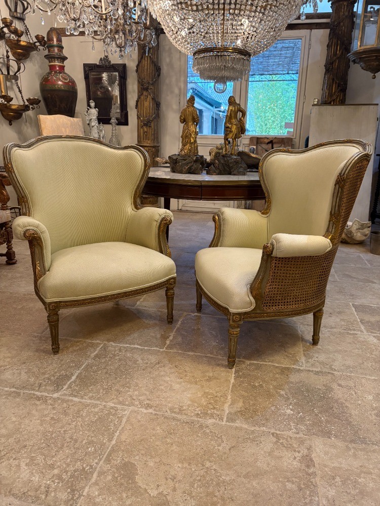 Pair Of Bergère Armchairs