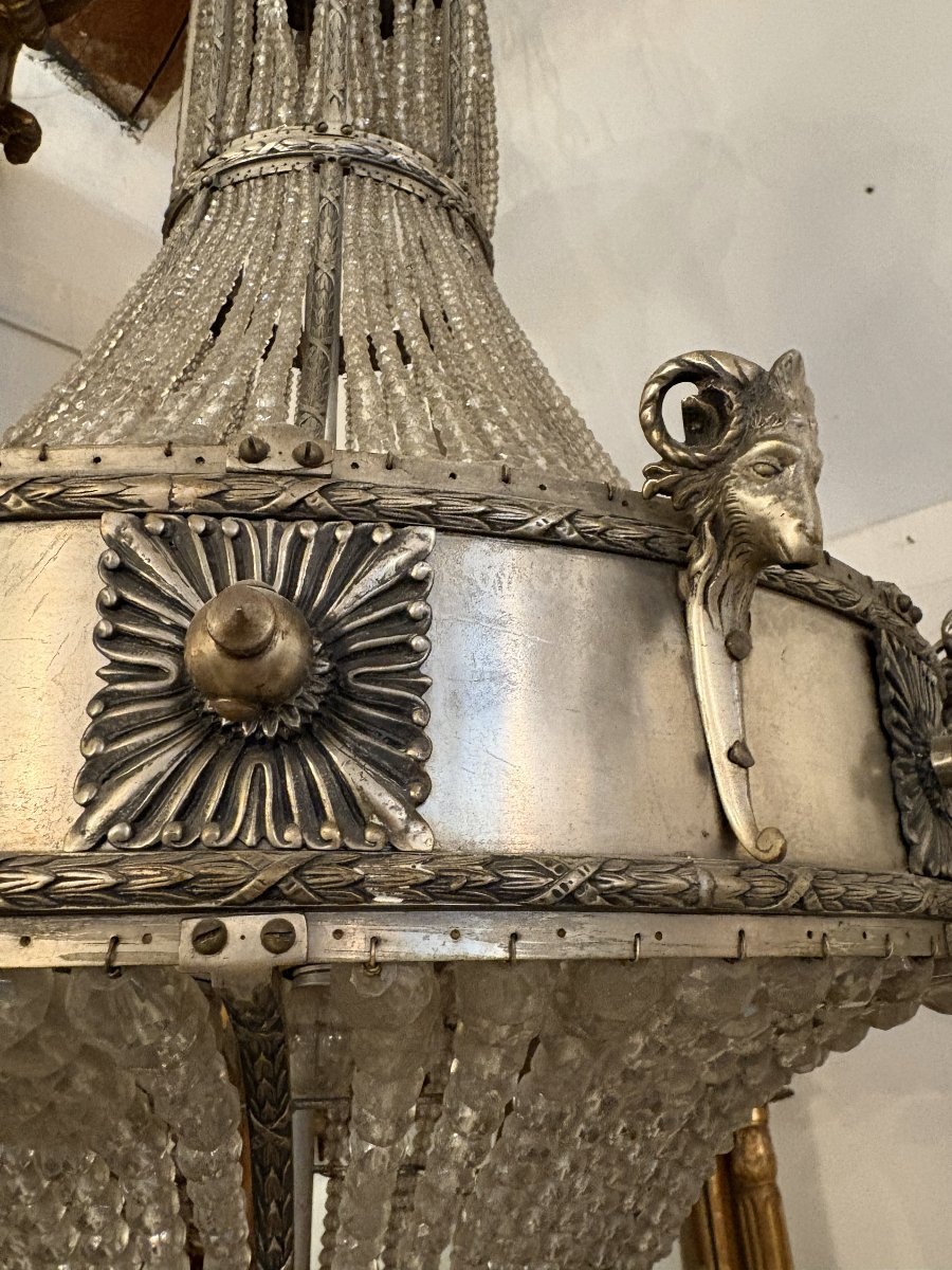 Silvered Bronze Chandelier-photo-2