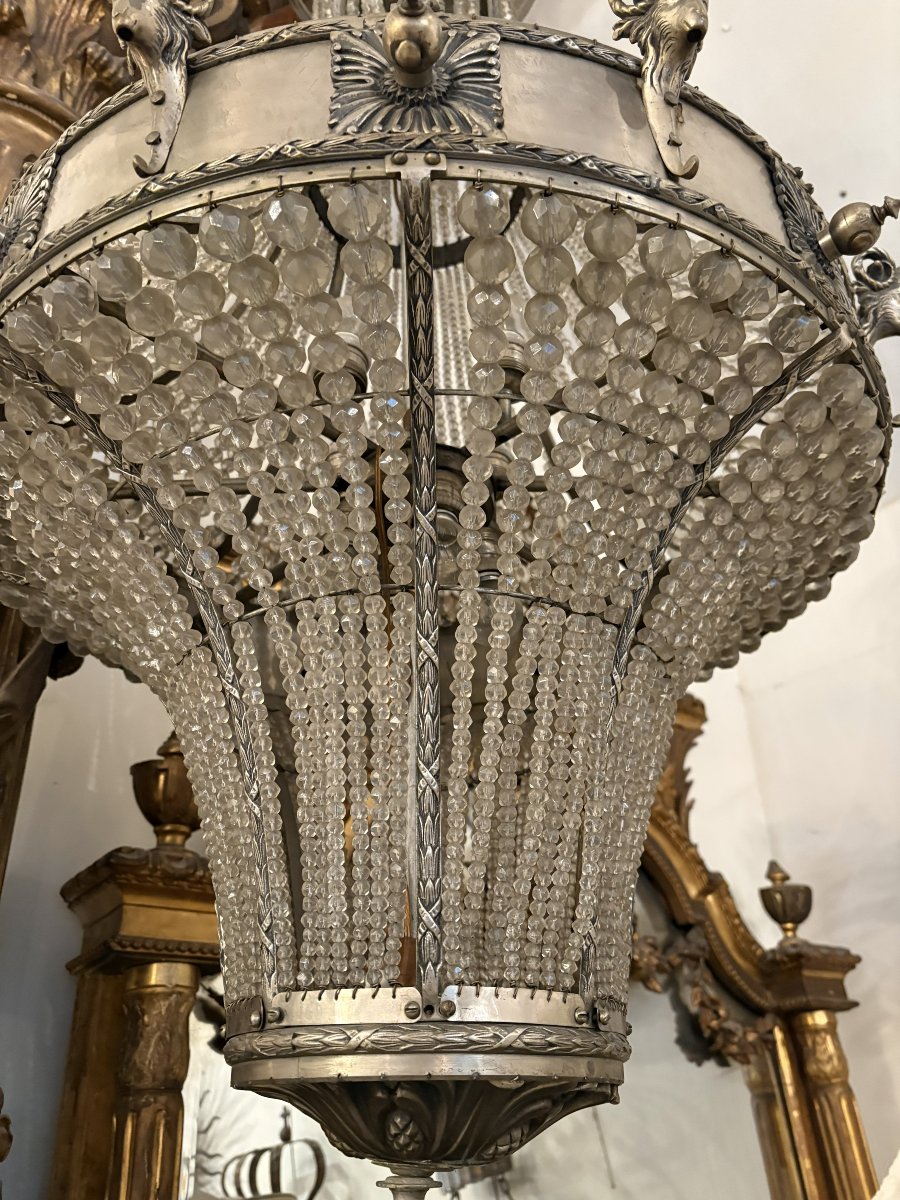 Silvered Bronze Chandelier-photo-3