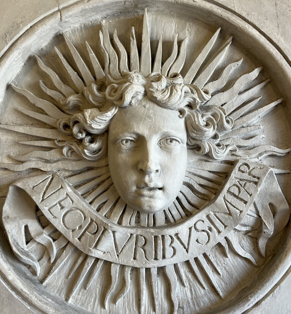 Bas-relief In Plaster And Wood Depicting The Sun King-photo-2