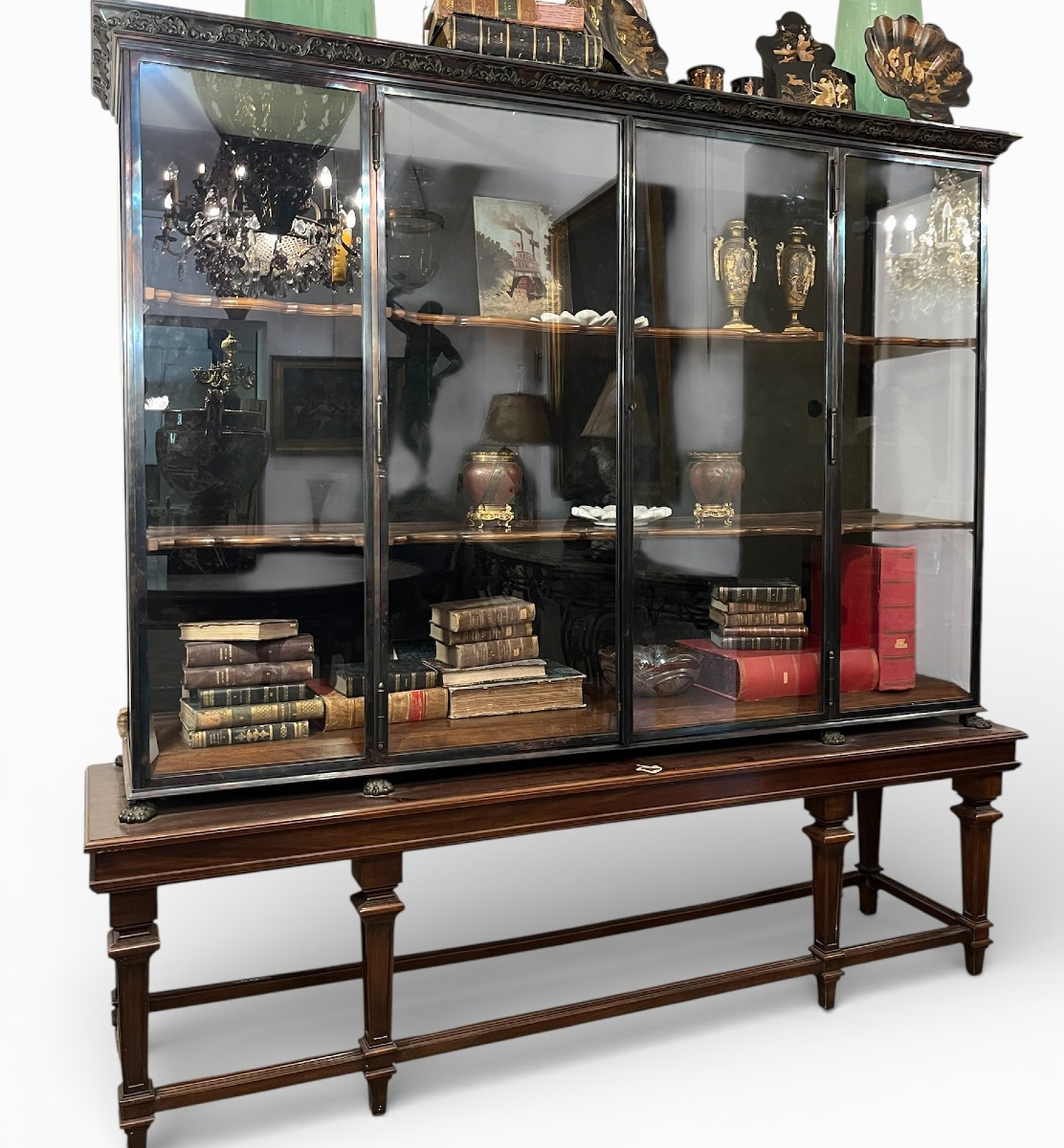 Vitrine de bibliothèque en acier 