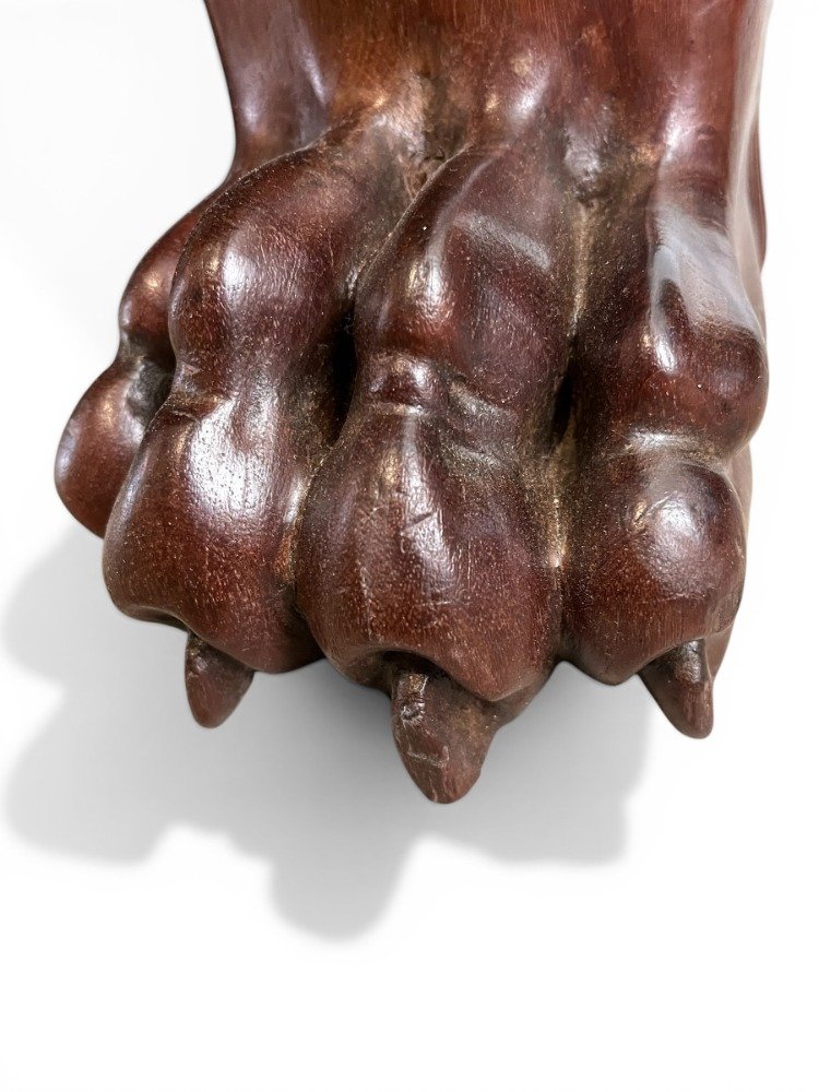 Important Carved Mahogany Sofa, Naples-photo-1