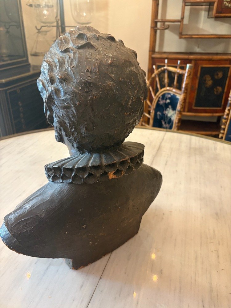 Tête en Terre cuite représentant un personnage Renaissance-photo-3