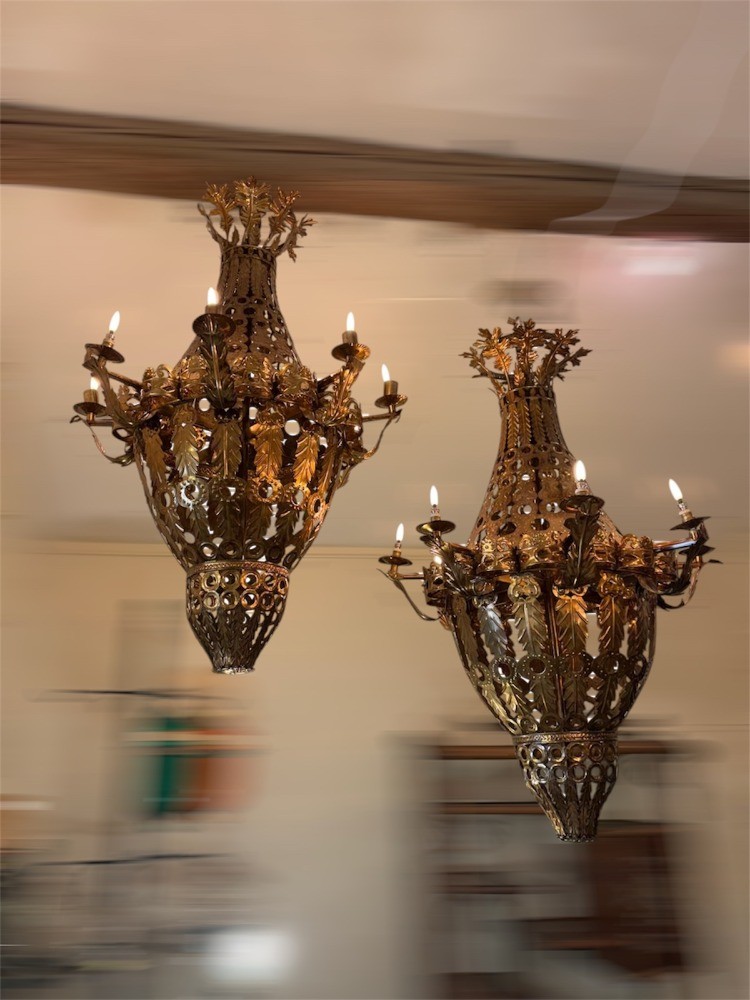 Pair Of Chandeliers From Southern Spain
