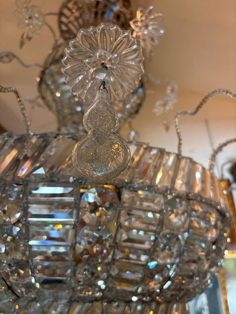 A Large Crystal Chandelier From Fabrique La Granja.-photo-2