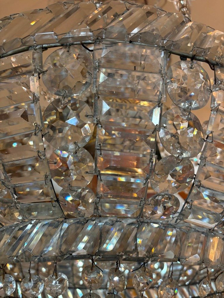 A Large Crystal Chandelier From Fabrique La Granja.-photo-3