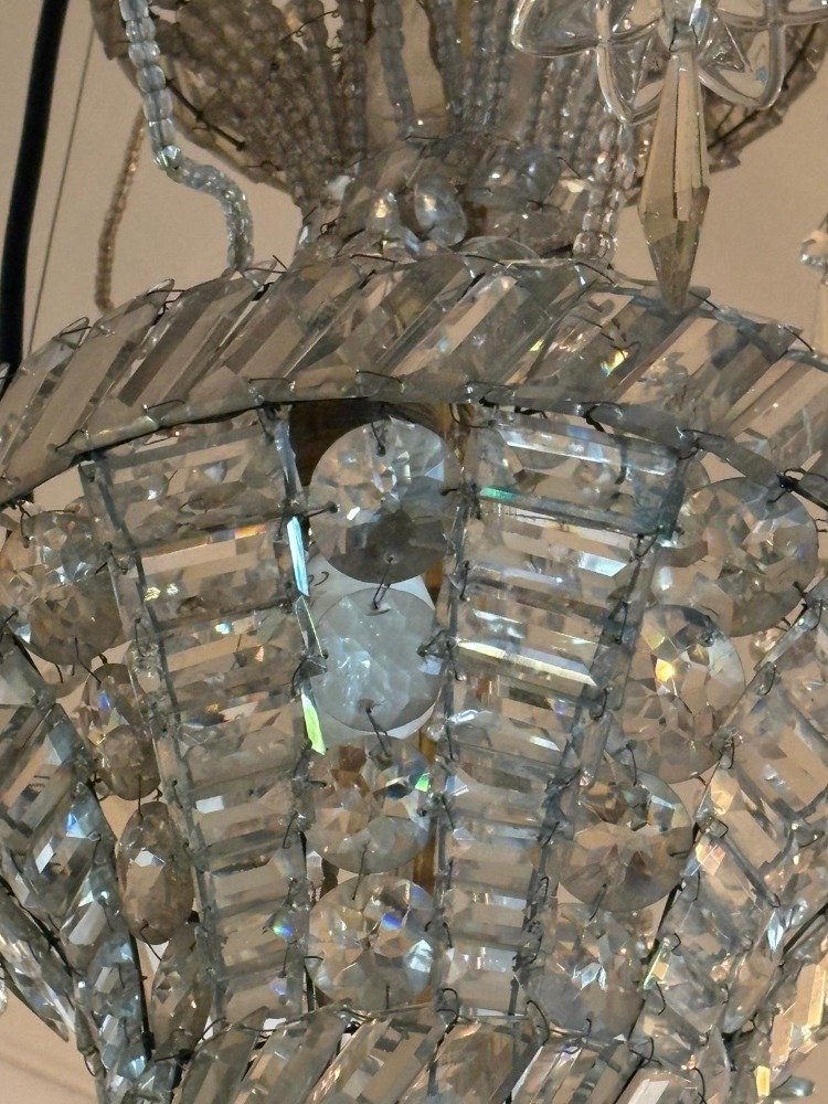 A Large Crystal Chandelier From Fabrique La Granja.-photo-1