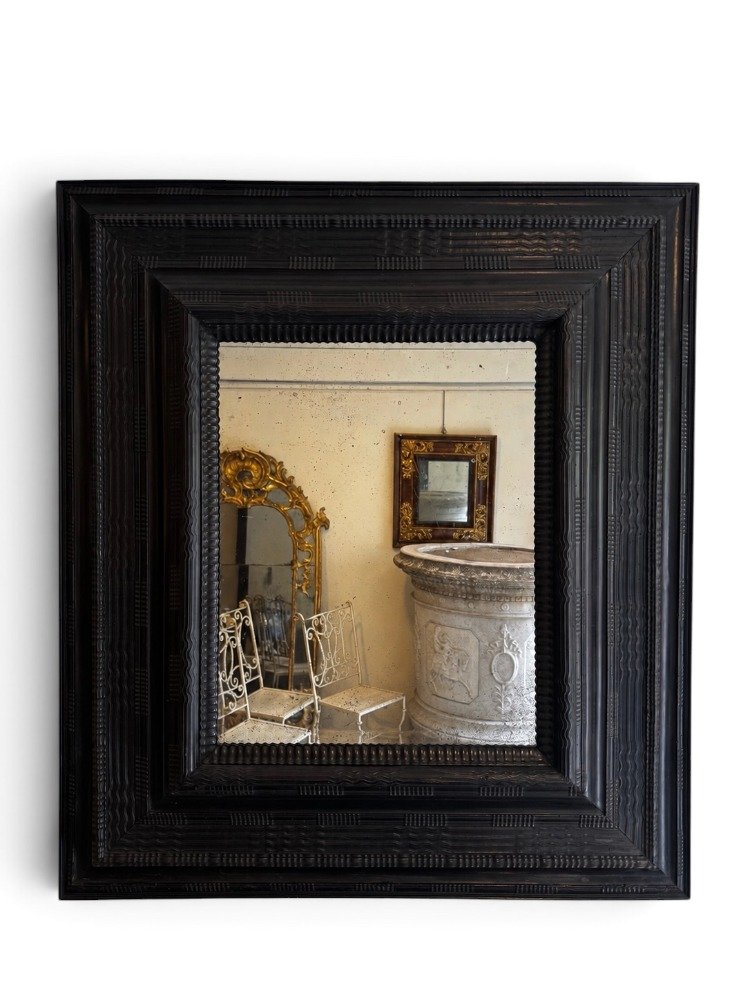 Blackened Wood Mirror
