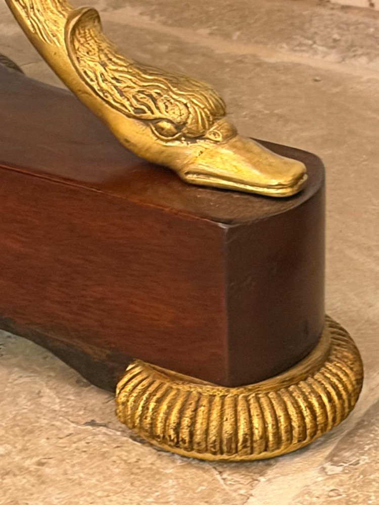 Table-desserte d'époque directoire, en acajou-photo-2