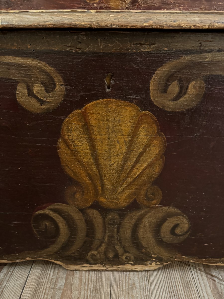 Italian "cassapanca" Bench Made Of Painted Wood-photo-3