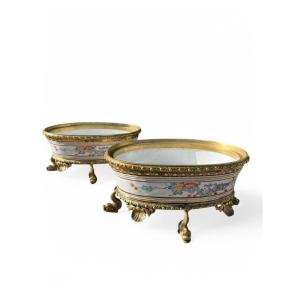 Paire de jardinières ovales