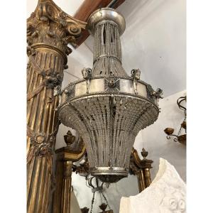Silvered Bronze Chandelier