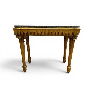 Console italienne en bois doré d’époque Louis XVI