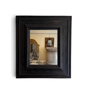Miroir en bois noirci