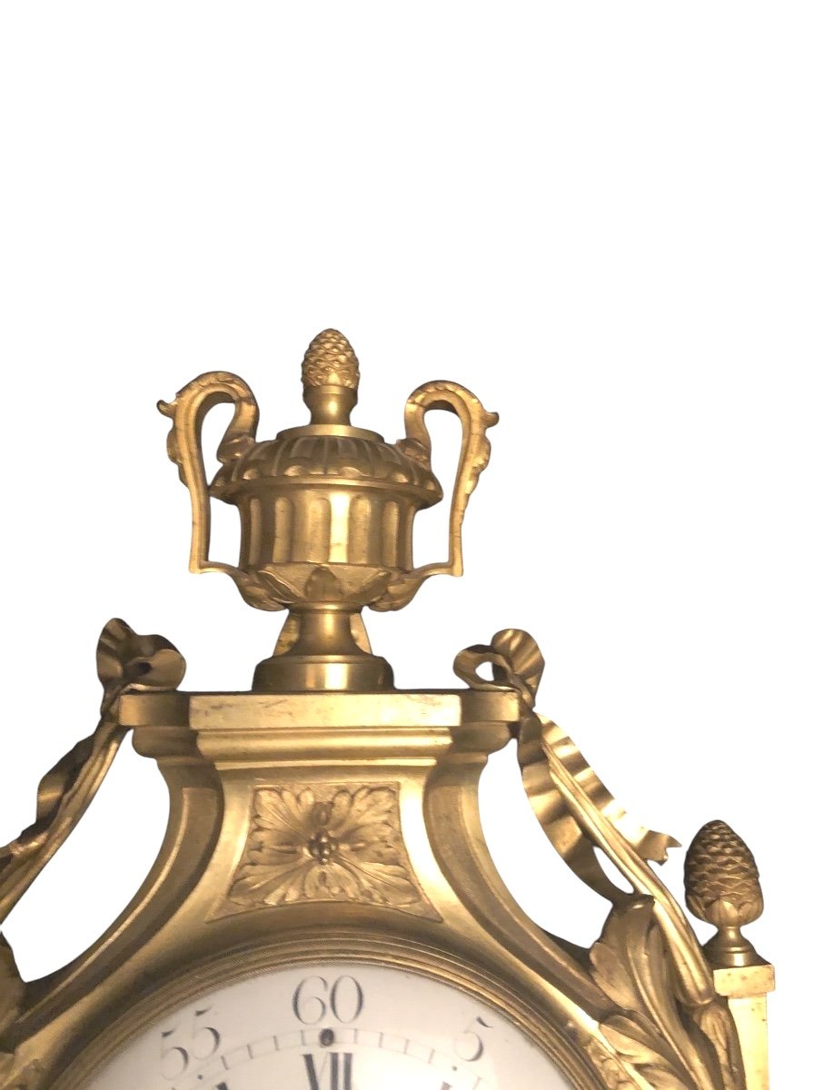Cartel In Gilt Bronze Louis XVI "charles Le Roy'-photo-3