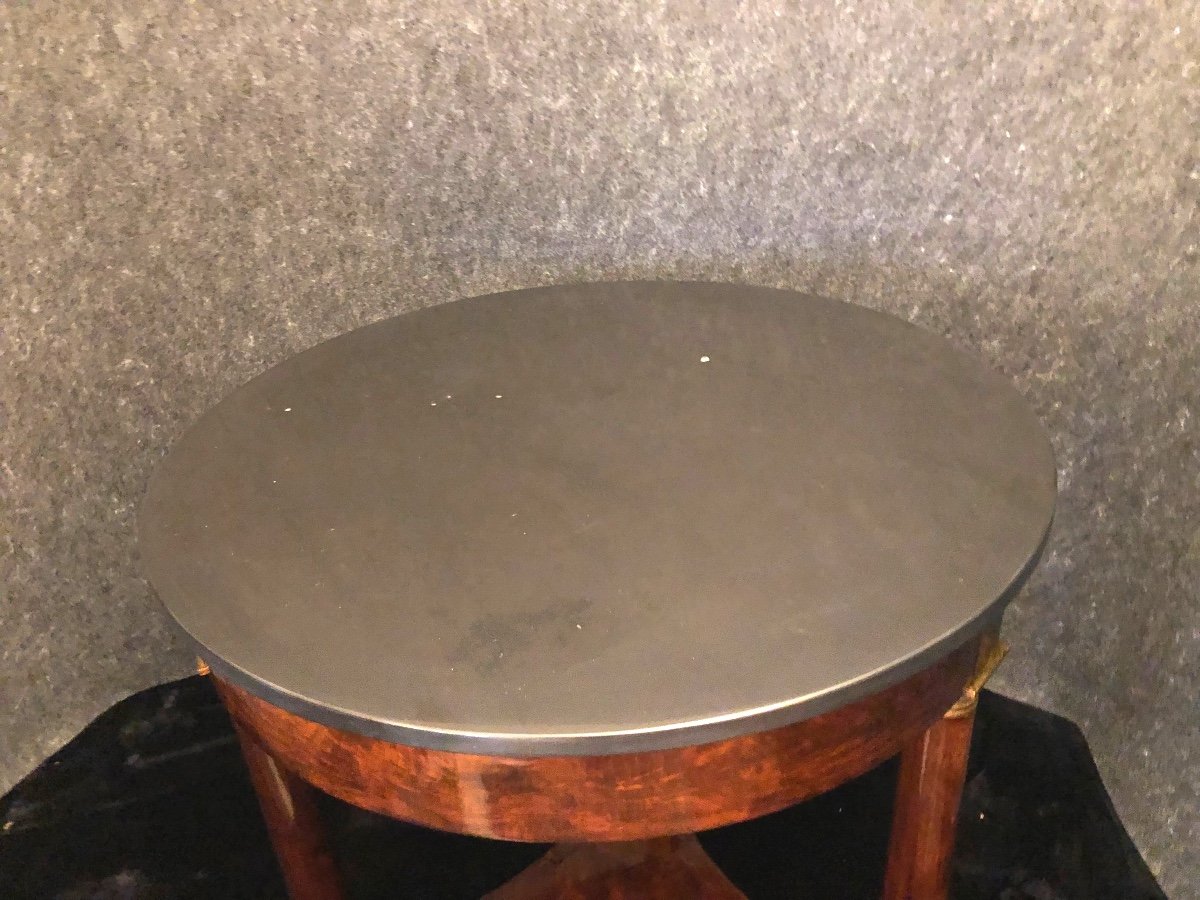 Empire Period Mahogany Tea Table Pedestal Table-photo-2