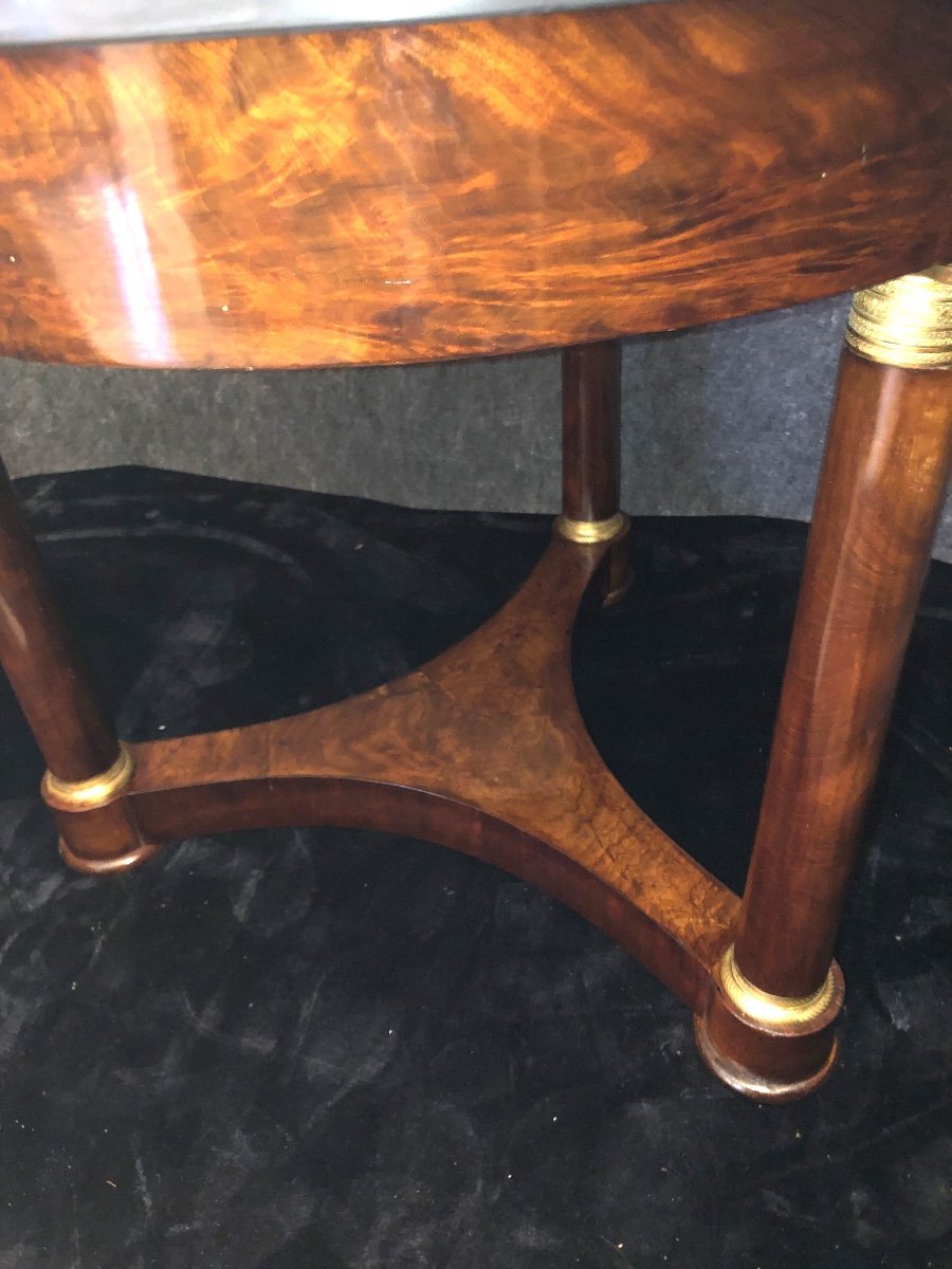 Empire Period Mahogany Tea Table Pedestal Table-photo-3