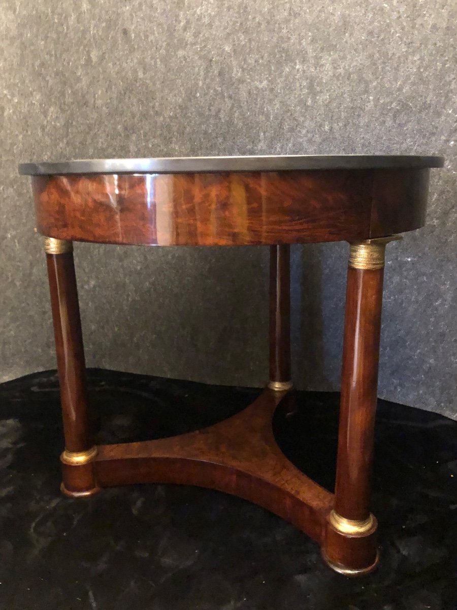 Empire Period Mahogany Tea Table Pedestal Table-photo-4