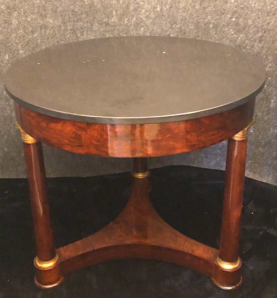 Empire Period Mahogany Tea Table Pedestal Table
