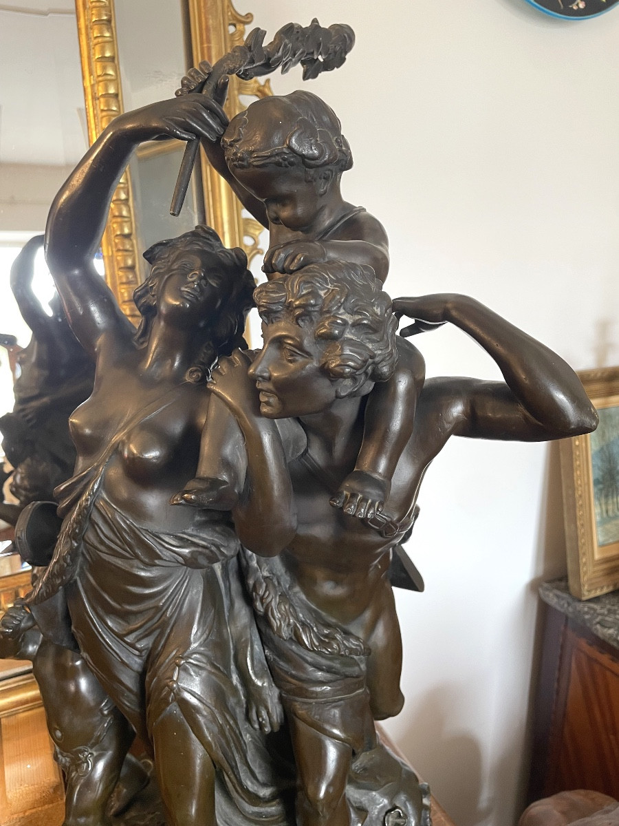  Bronze Triumph Of Bacchus Clodion-photo-2