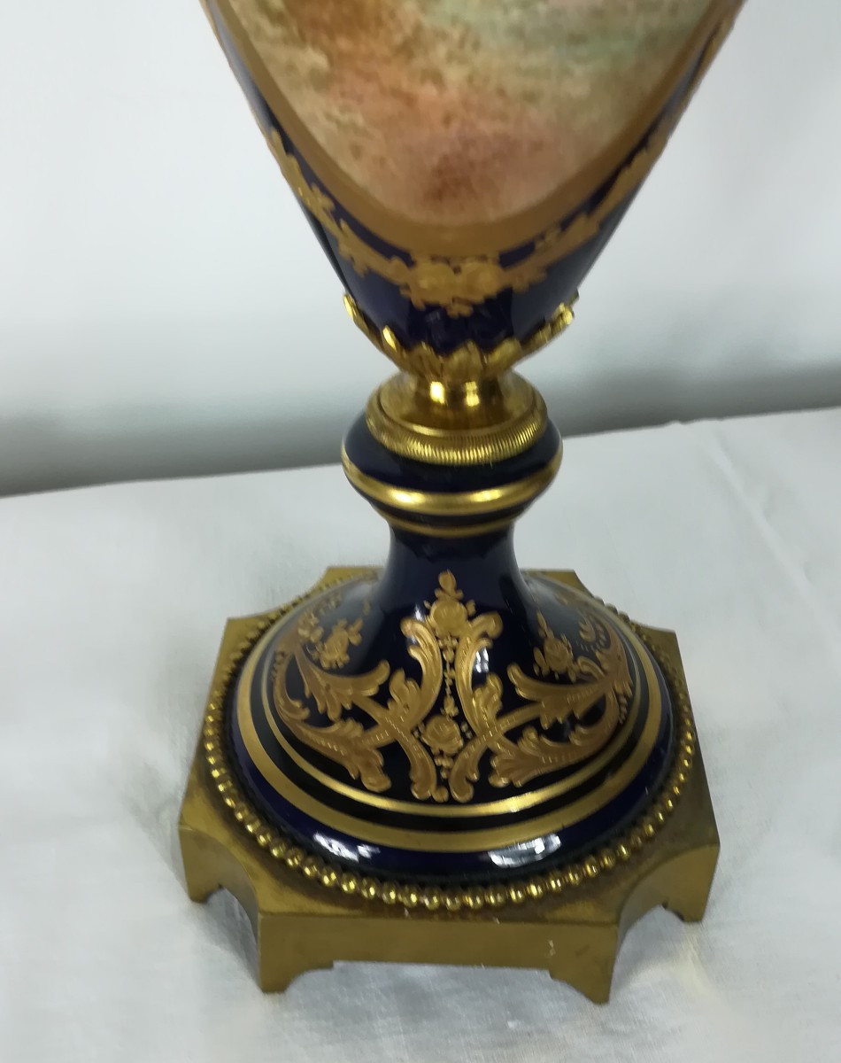 Pair Of Sèvres Vases, 19th Century-photo-3