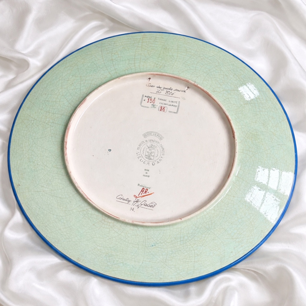 Longwy Enamel Plate-photo-2