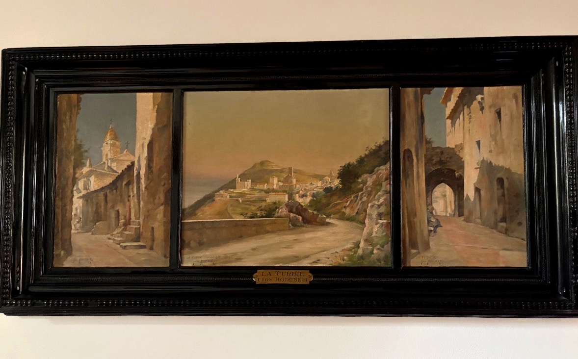 Triptych "la Turbie" By Léon Hodebert