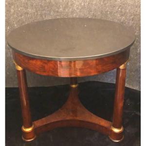 Empire Period Mahogany Tea Table Pedestal Table