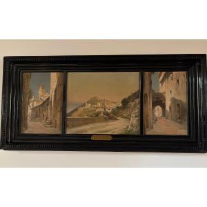 TRIPTYQUE « LA TURBIE » PAR LÉON HODEBERT 