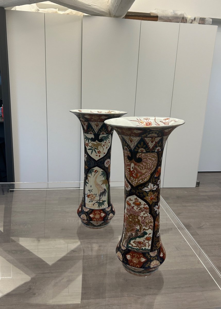 Pair Of Imari Porcelain Vases-photo-2