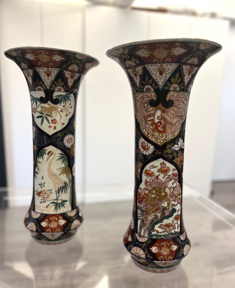Pair Of Imari Porcelain Vases-photo-4